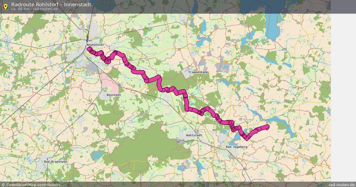 Fahrradroute Rohlstorf – Innenstadt
