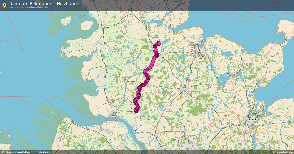 Fahrradroute Bekmünde – Holzbunge (75 km) – Rad-Routen.de