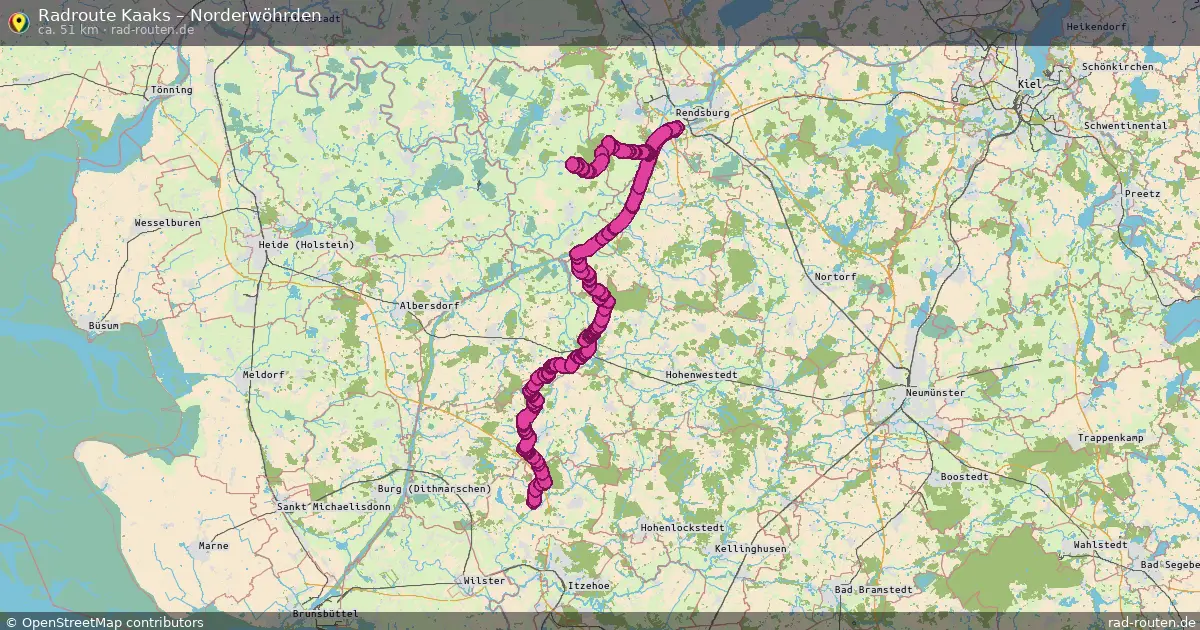 Fahrradroute Kaaks – Ascheffel (67 km) – Rad-Routen.de