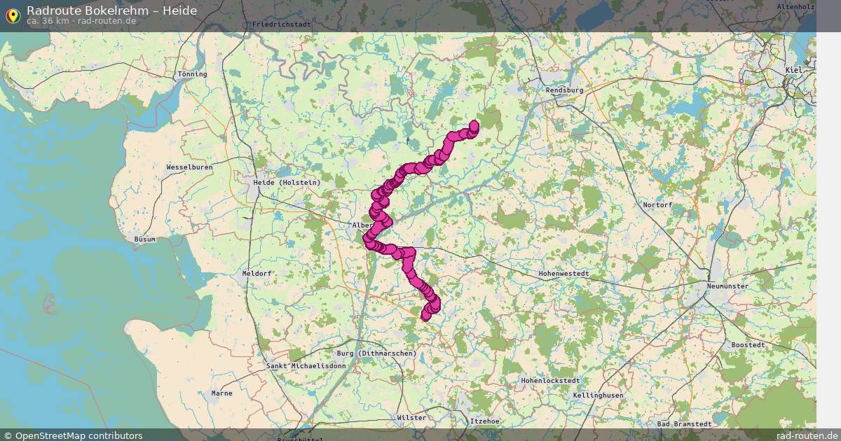 Fahrradroute Bokelrehm – Heide