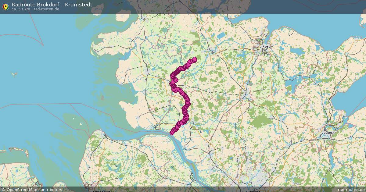 Fahrradroute Brokdorf – Tetenhusen (87 km) – Rad-Routen.de