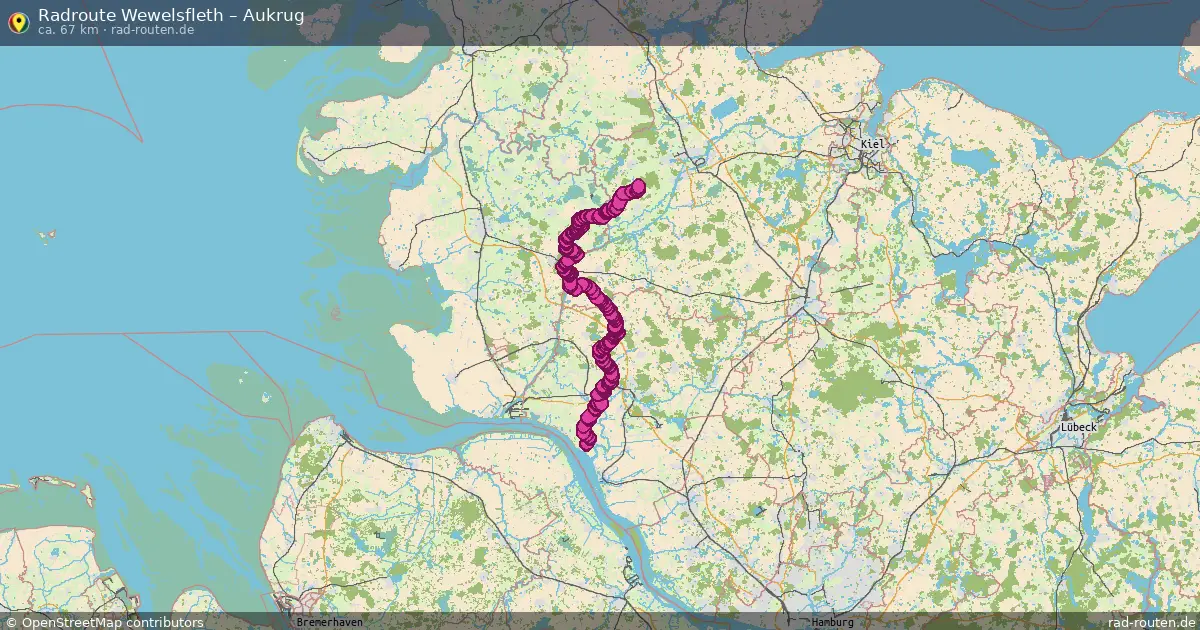 Fahrradroute Wewelsfleth – Heide