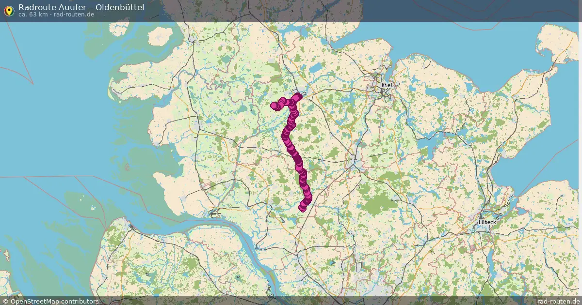Fahrradroute Auufer – Sehestedt (67 km) – Rad-Routen.de