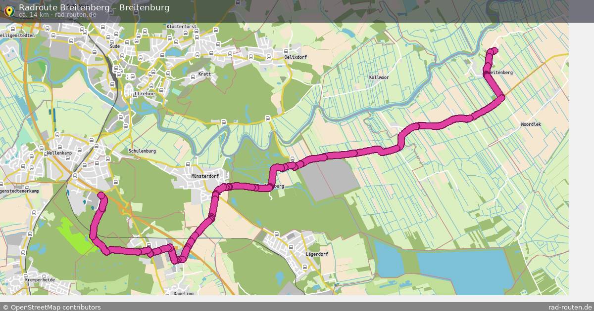 Fahrradroute Breitenberg – Breitenburg