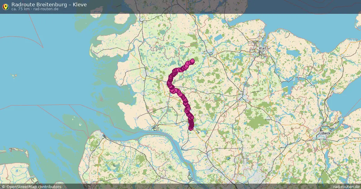 Fahrradroute Breitenburg – Sehestedt (71 km) – Rad-Routen.de