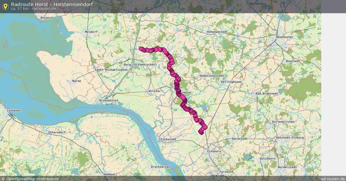 Fahrradroute Horst – Holstenniendorf (57 km) – Rad-Routen.de