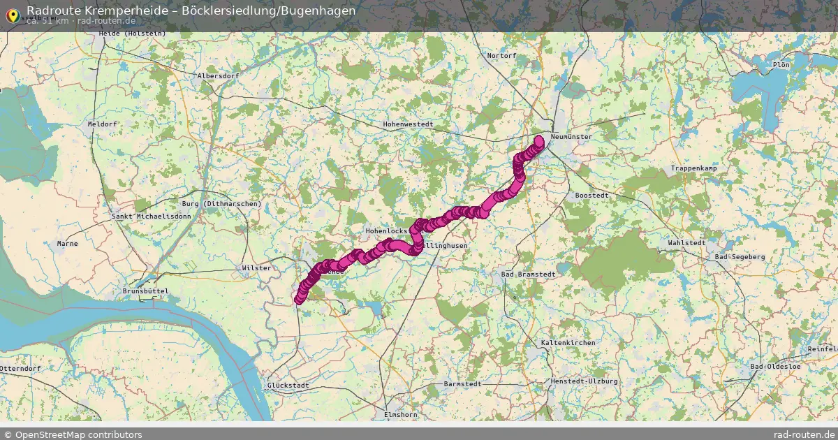 Radtour Kremperheide – Böcklersiedlung Bugenhagen