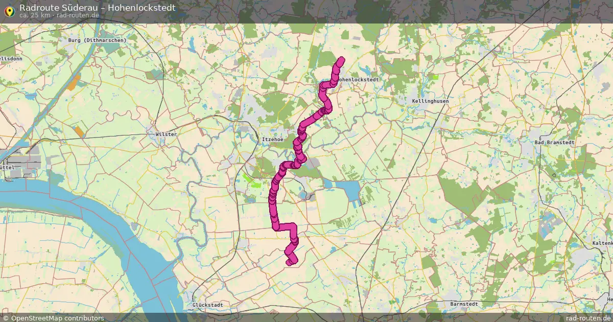 Fahrradroute Süderau – Hohenlockstedt (25 km) – Rad-Routen.de