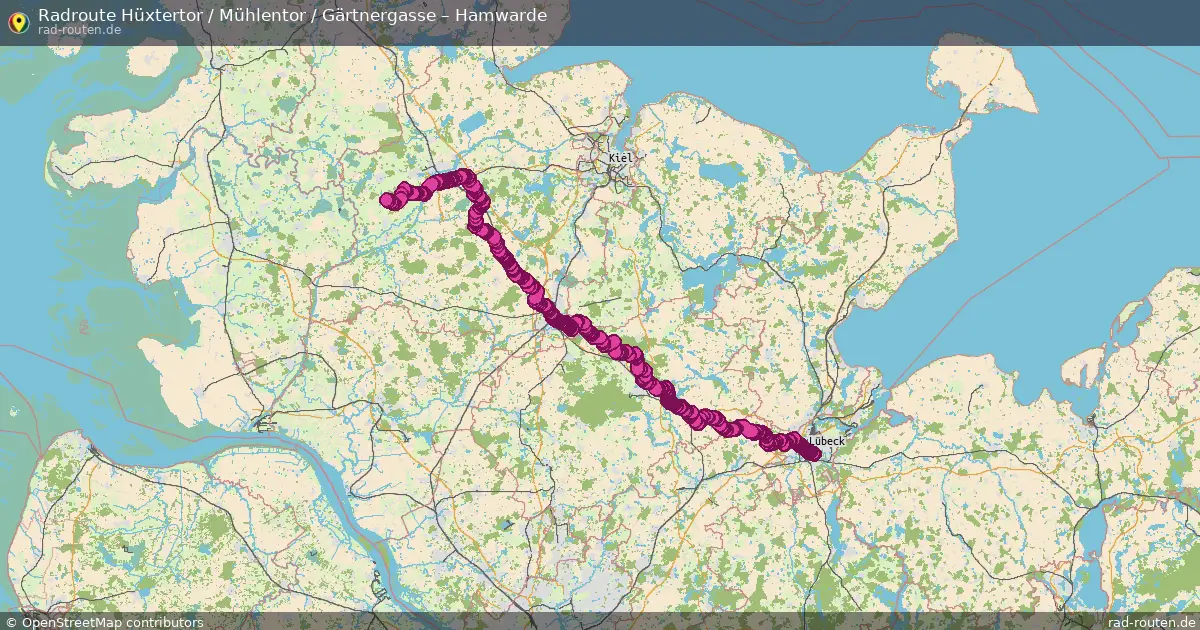 Fahrradroute Hüxtertor   Mühlentor   Gärtnergasse – Talkau (44 km) – Rad-Routen.de
