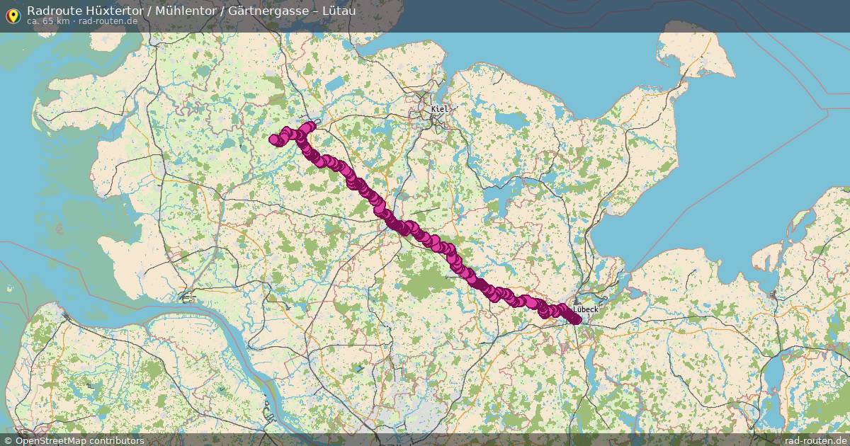 Fahrradroute Hüxtertor   Mühlentor   Gärtnergasse – Grove (55 km) – Rad-Routen.de