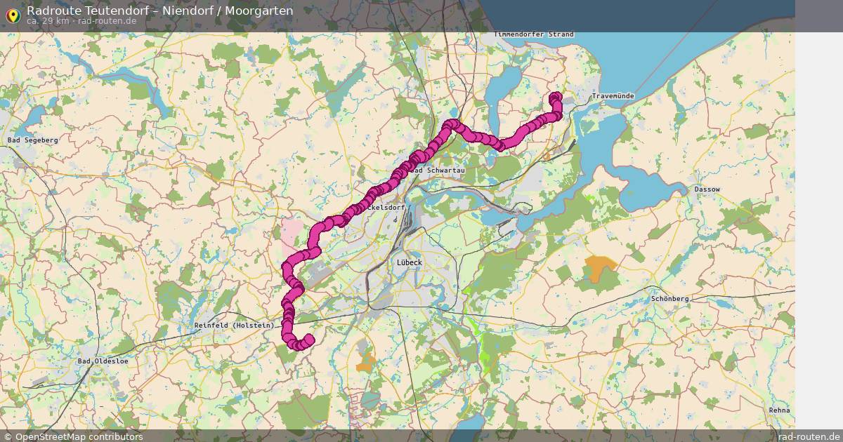 Fahrradroute Teutendorf – Niendorf   Moorgarten (29 km) – Rad-Routen.de