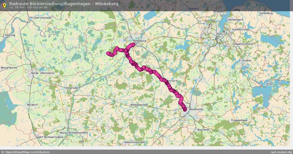 Radtour Böcklersiedlung Bugenhagen – Mönkeberg
