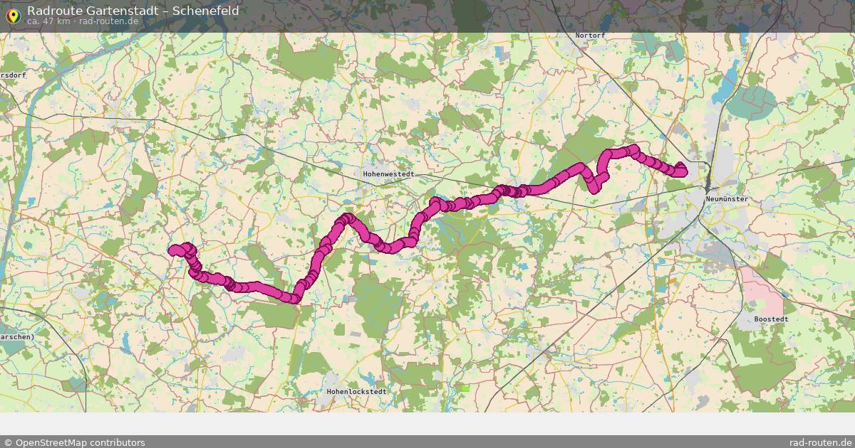 Fahrradroute Gartenstadt – Schenefeld