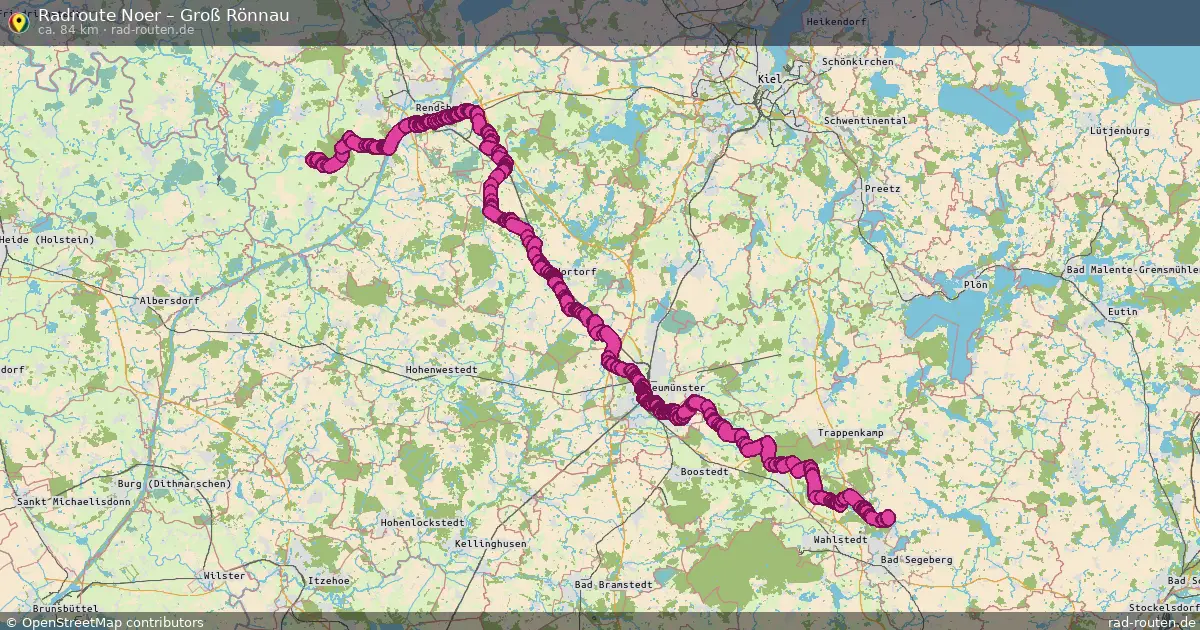 Fahrradroute Ahrensbök – Groß Rönnau (24 km) – Rad-Routen.de