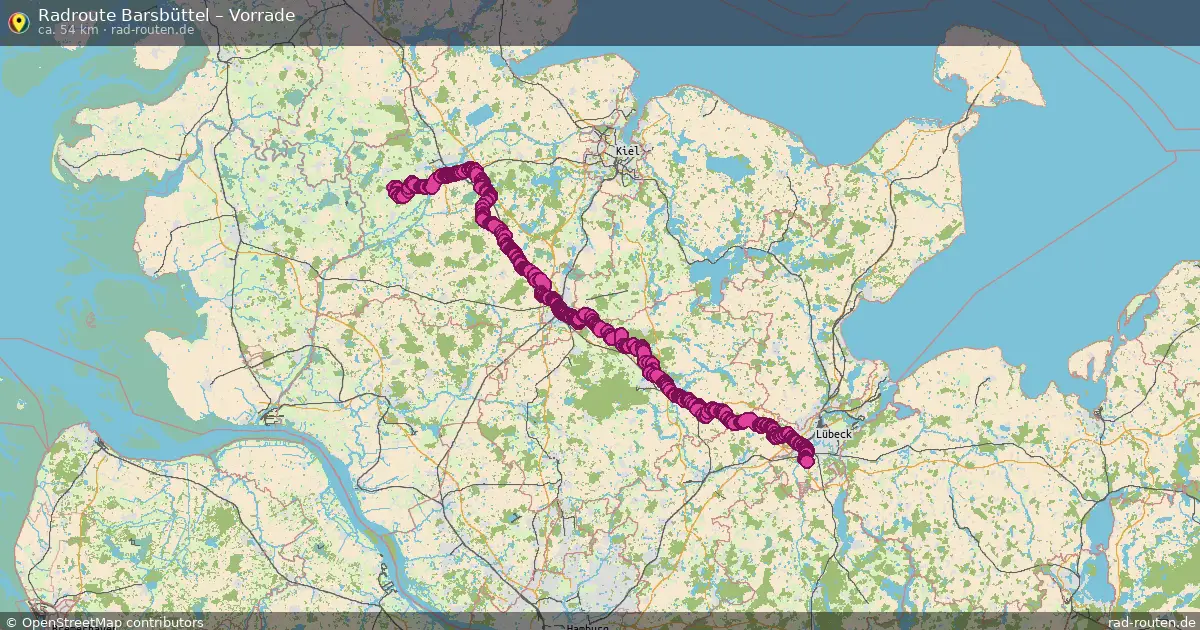 Fahrradroute Eutin – Vorrade (55 km) – Rad-Routen.de