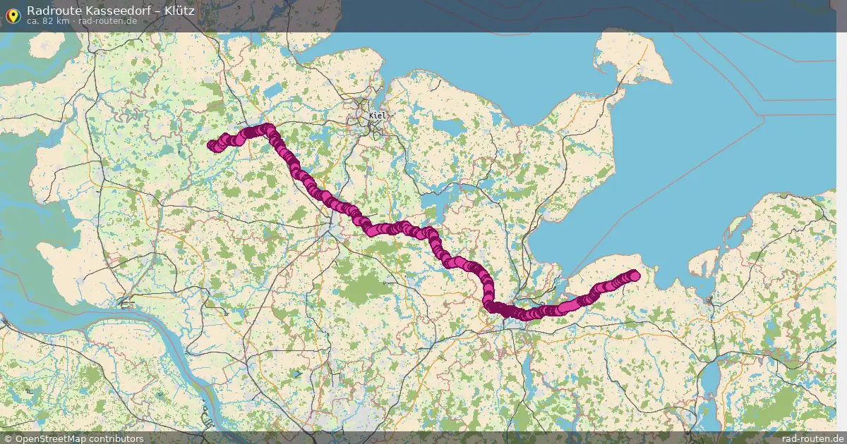 Fahrradroute Kasseedorf – Klütz (82 km) – Rad-Routen.de