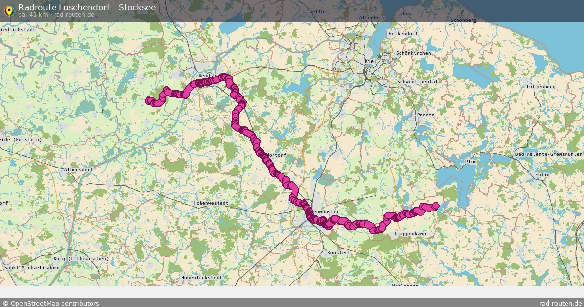 Fahrradroute Neu-Techau – Stocksee (44 km) – Rad-Routen.de