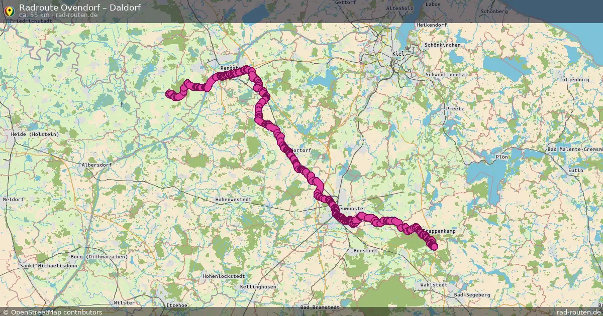 Fahrradroute Pansdorf – Daldorf (41 km) – Rad-Routen.de
