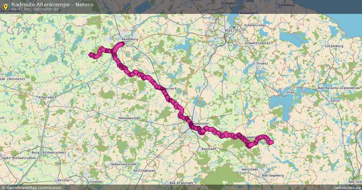 Fahrradroute Ratekau – Nehms