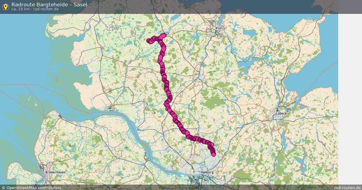Fahrradroute Stockelsdorf – Sasel (66 km) – Rad-Routen.de