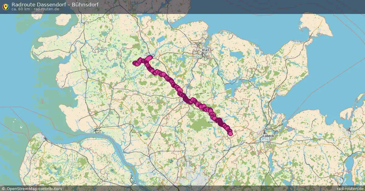 Fahrradroute Stockelsdorf – Bühnsdorf (115 km) – Rad-Routen.de