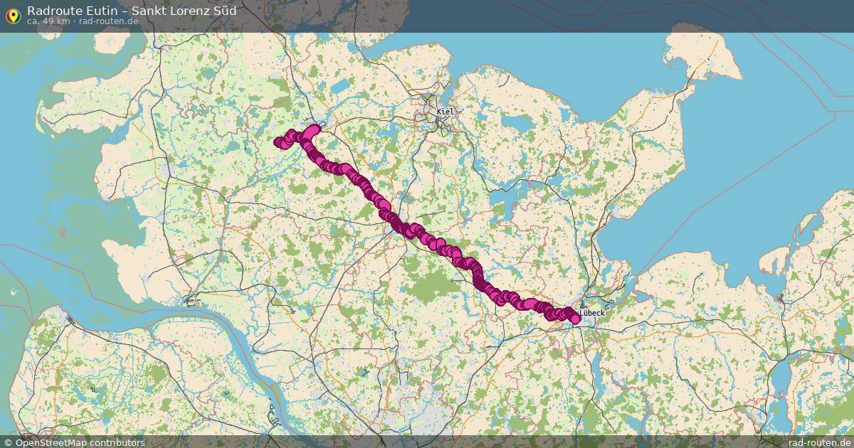 Fahrradroute Stockelsdorf – Sankt Lorenz Süd (14 km) – Rad-Routen.de