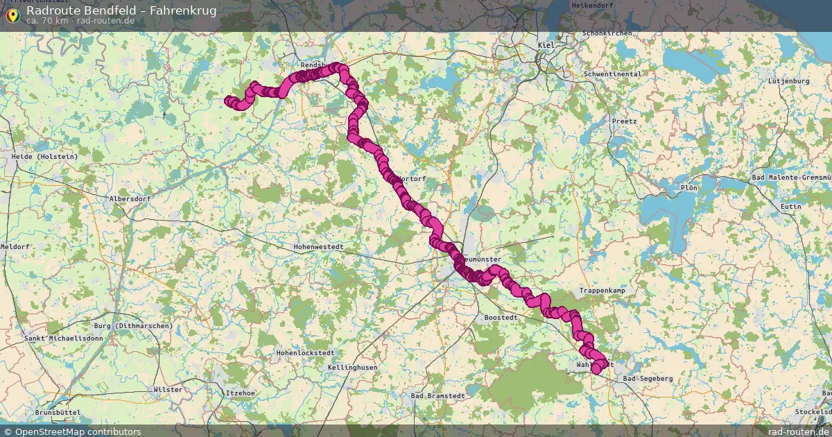 Fahrradroute Giekau – Fahrenkrug (64 km) – Rad-Routen.de