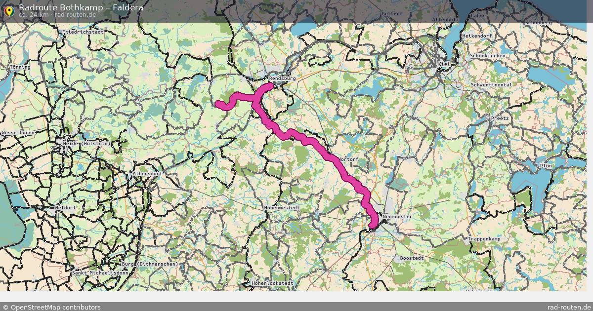 Fahrradroute Plön – Faldera (50 km) – Rad-Routen.de