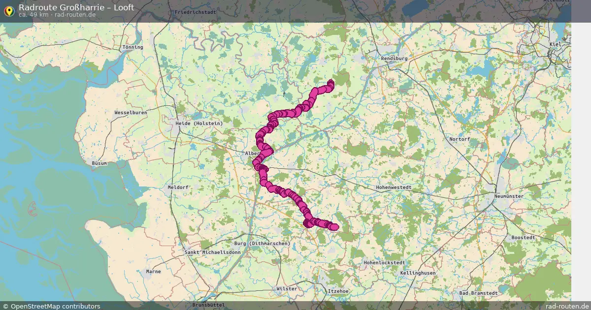 Fahrradroute Eisendorf – Looft (41 km) – Rad-Routen.de