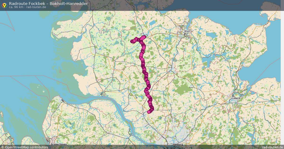 Fahrradroute Loop – Bokholt-Hanredder