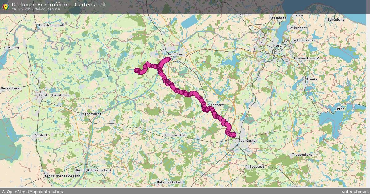 Fahrradroute Eckernförde – Gartenstadt