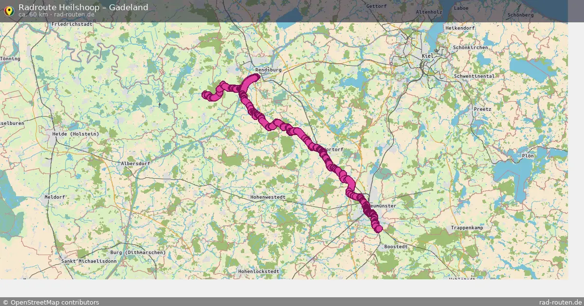 Fahrradroute Ahlefeld-Bistensee – Gadeland (61 km) – Rad-Routen.de