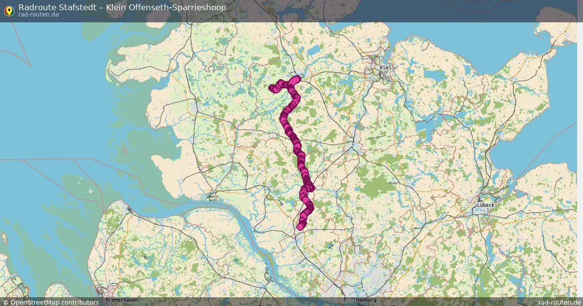 Fahrradroute Bünsdorf – Klein Offenseth-Sparrieshoop (80 km) – Rad-Routen.de