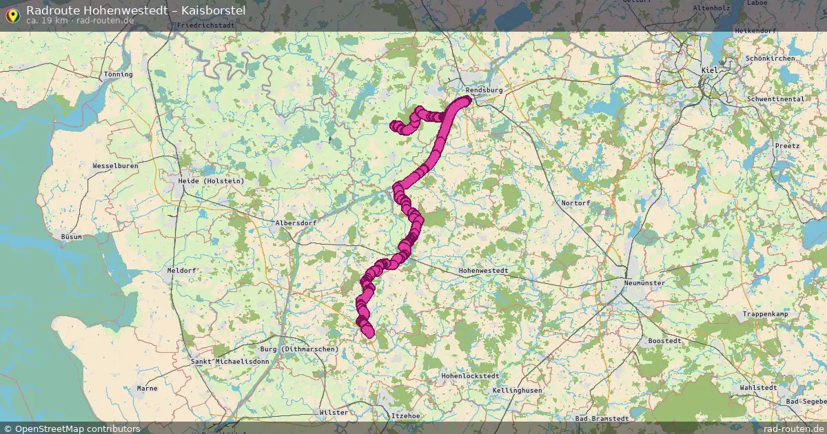 Fahrradroute Sehestedt – Kaisborstel
