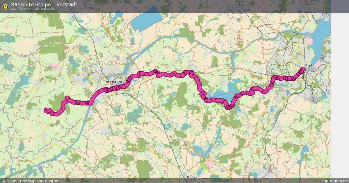 Fahrradroute Windeby – Vorstadt (37 km) – Rad-Routen.de