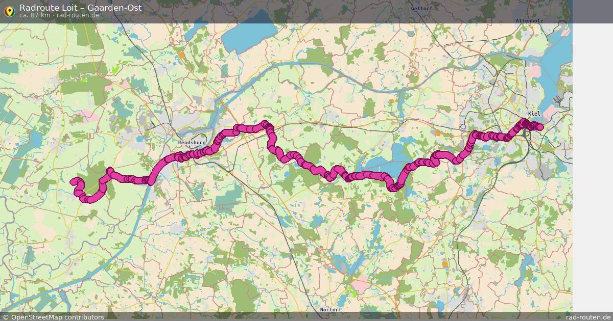 Fahrradroute Wasbek – Gaarden-Ost