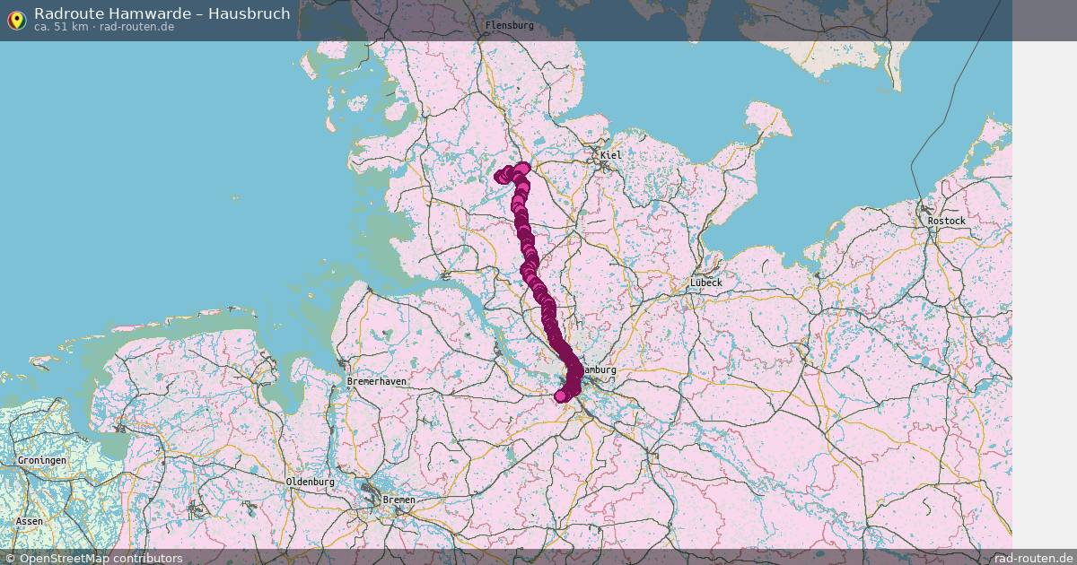 Fahrradroute Ahrensburg – Hausbruch (47 km) – Rad-Routen.de