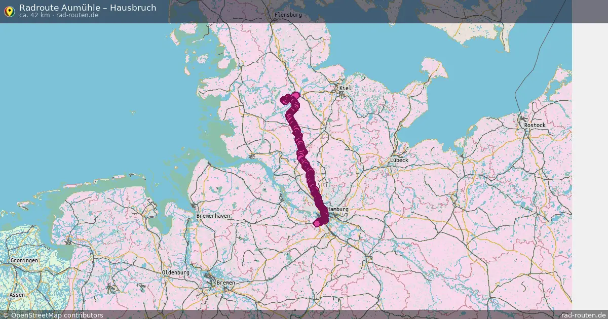 Fahrradroute Nienwohld – Hausbruch (59 km) – Rad-Routen.de