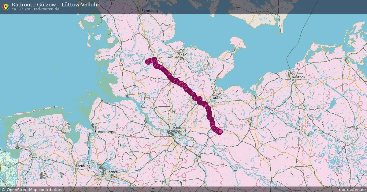 Fahrradroute Barnitz – Lüttow-Valluhn (59 km) – Rad-Routen.de