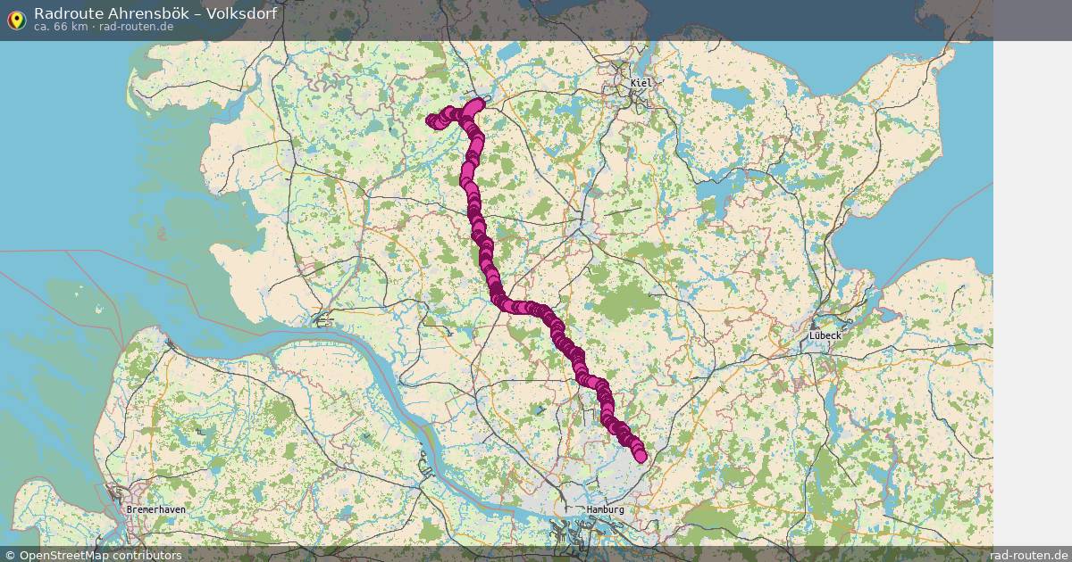 Fahrradroute Reinfeld – Volksdorf (36 km) – Rad-Routen.de