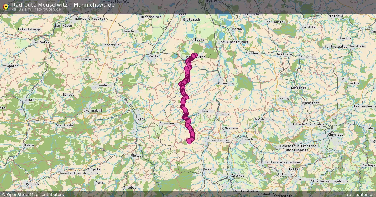 Radtour Meuselwitz – Mannichswalde