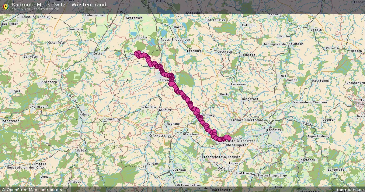 Radtour Meuselwitz – Wüstenbrand