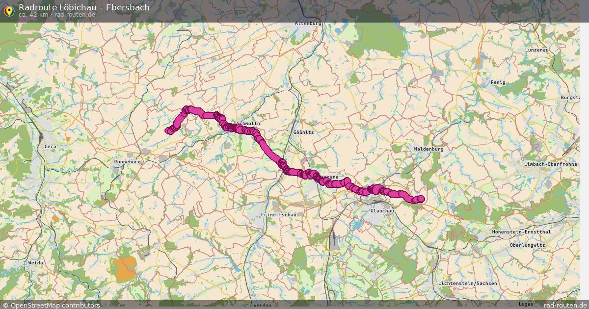 Fahrradroute Löbichau – Ebersbach