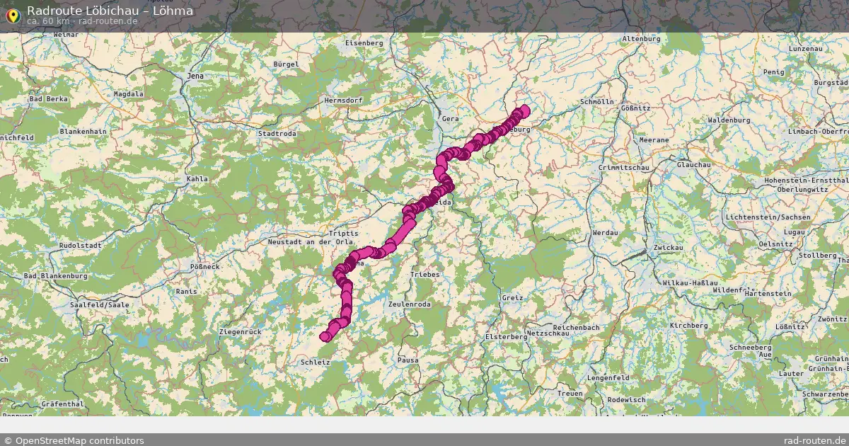 Fahrradroute Löbichau – Löhma