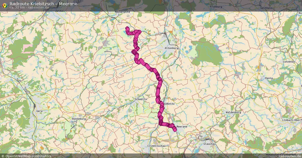 Radtour Kriebitzsch – Meerane