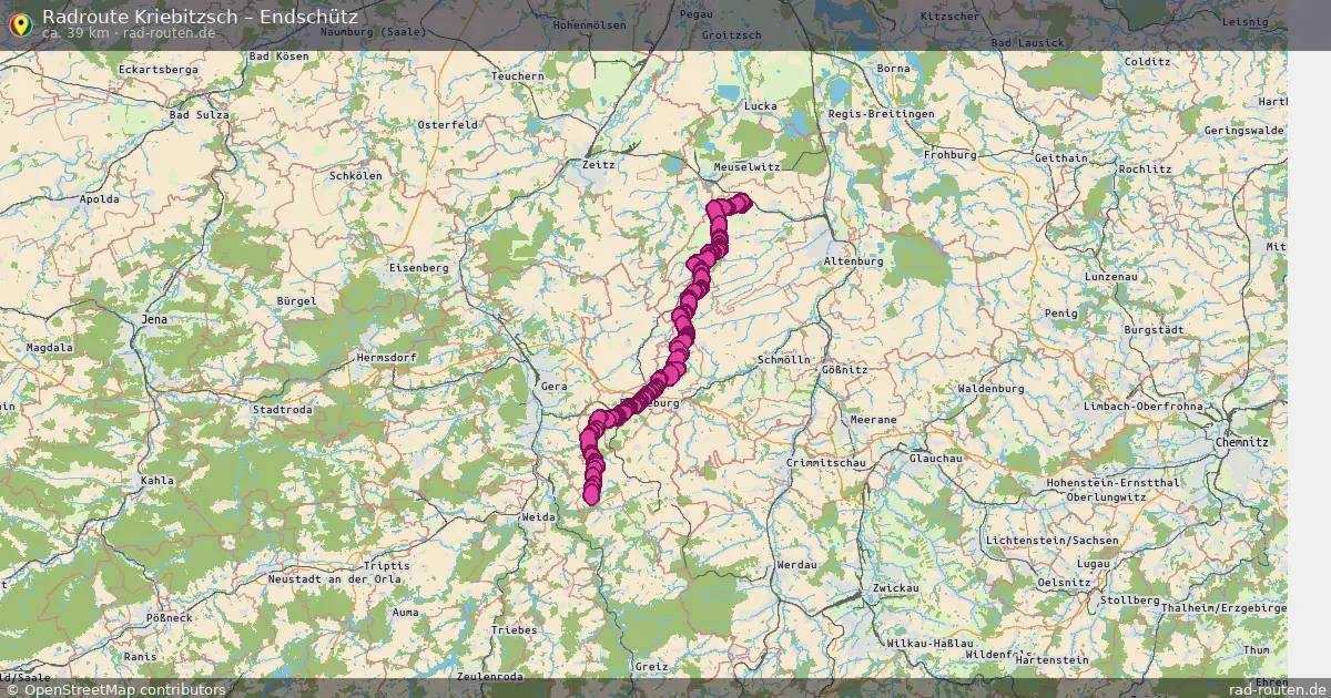 Radtour Kriebitzsch – Endschütz