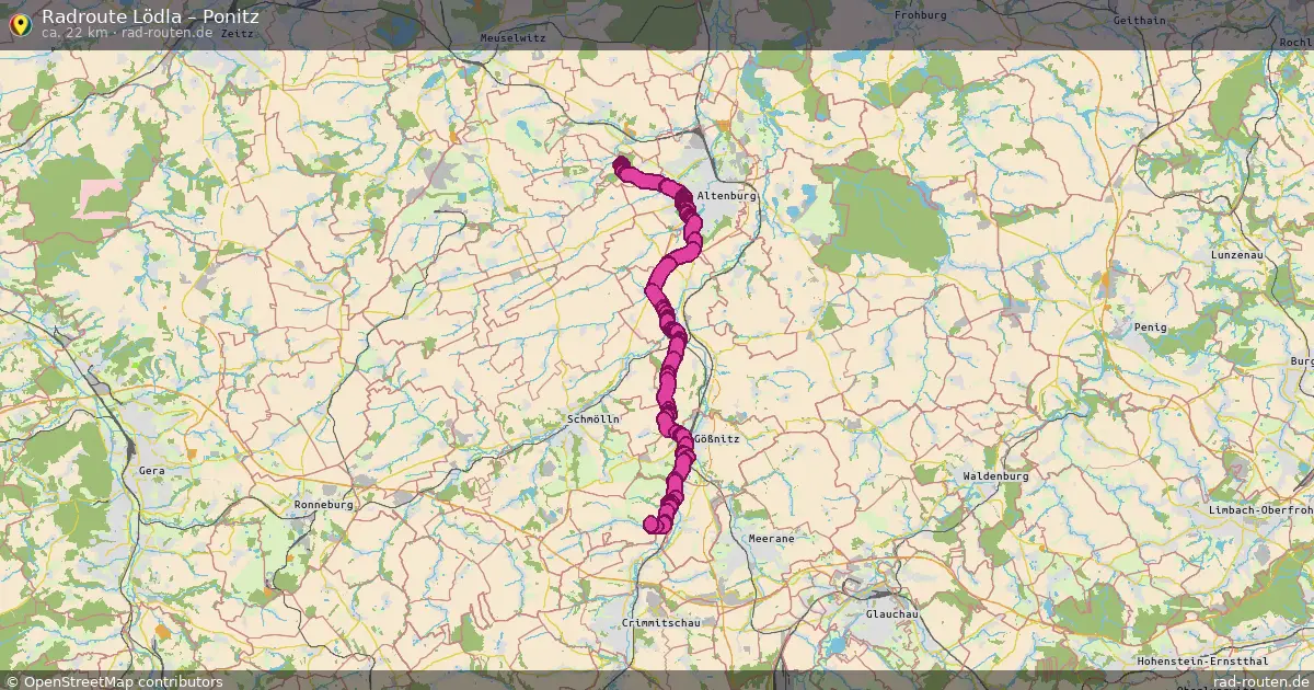 Radtour Lödla – Ponitz