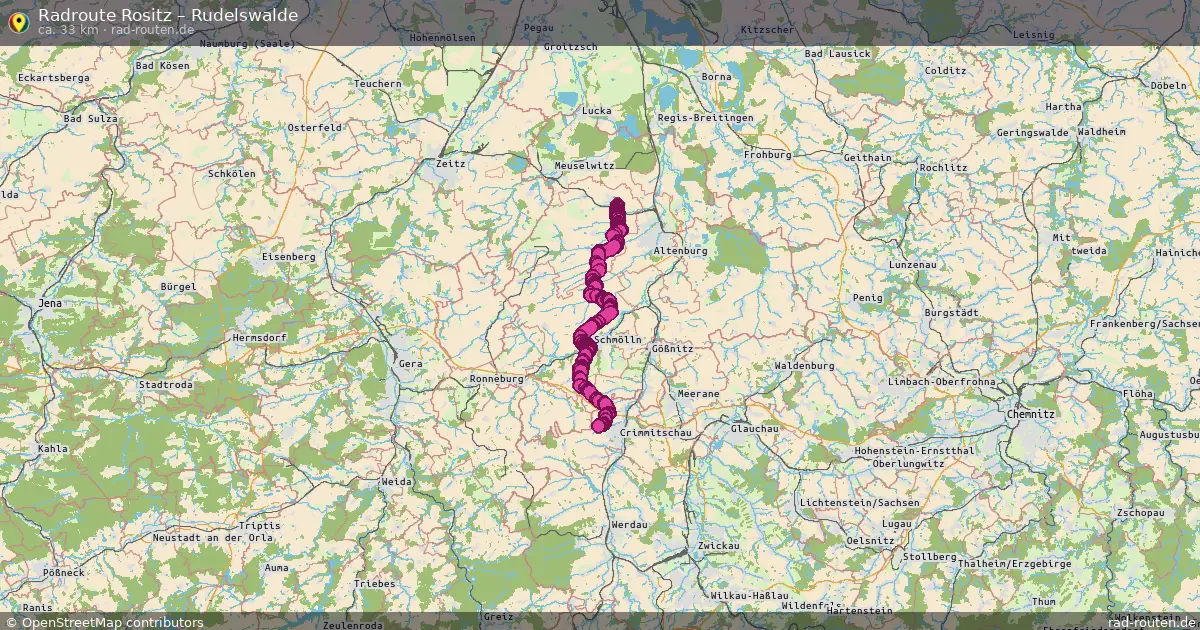 Radtour Rositz – Rudelswalde