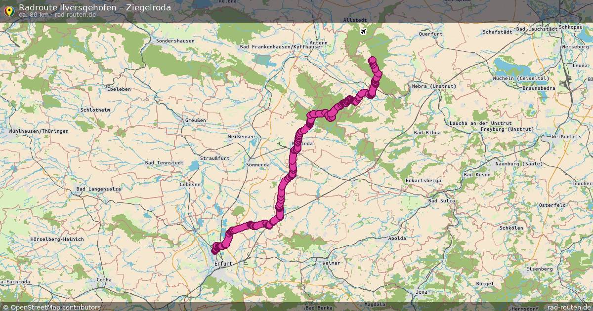 Fahrradroute Ilversgehofen – Ziegelroda