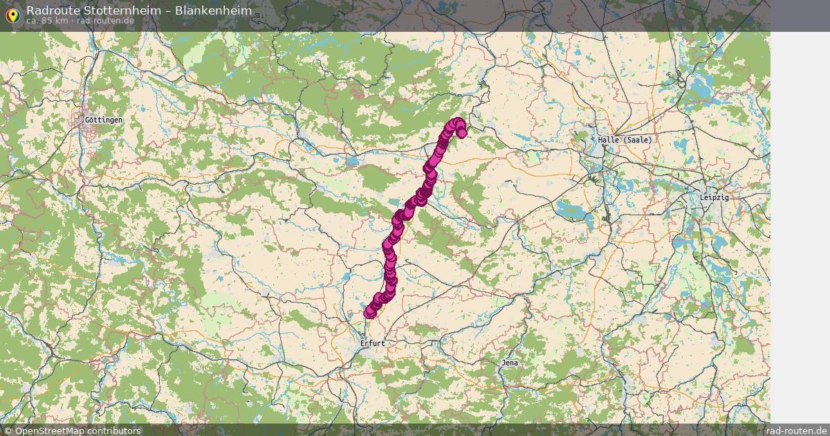 Fahrradroute Stotternheim – Blankenheim